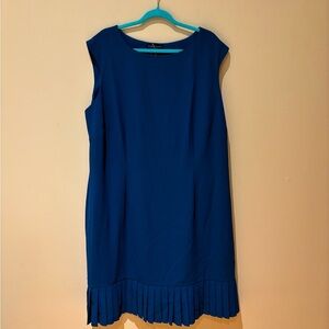 Karen Scott Blue Pleated Dress